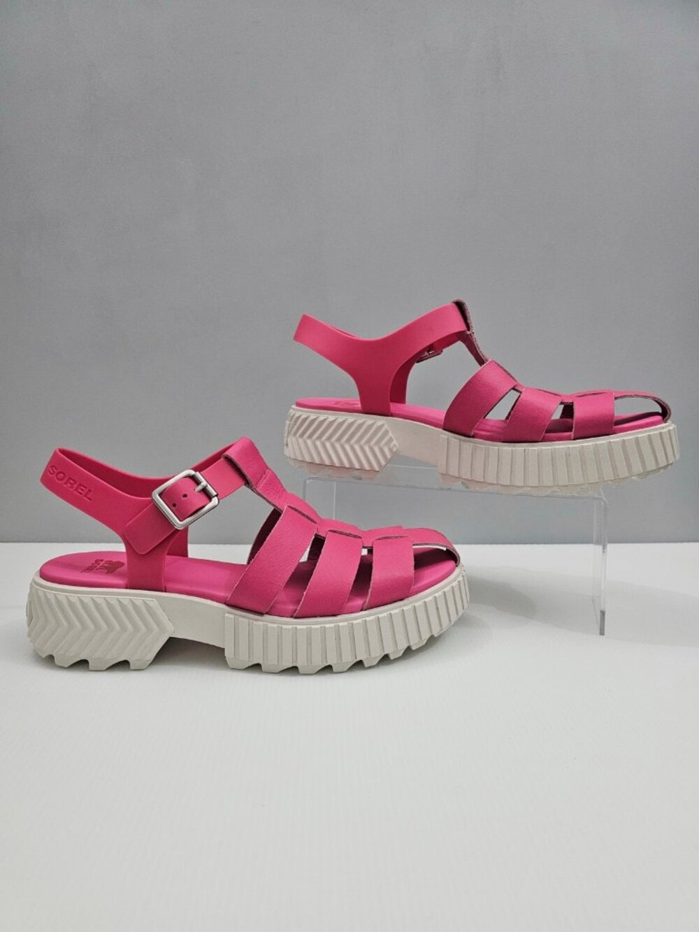 Sorel Ona Fisherman Streetworks Platform Sandal Women 10.5 Pink Chunky Lug Sole - Picture 3 of 16
